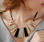 Acesories Necklace Square Stone